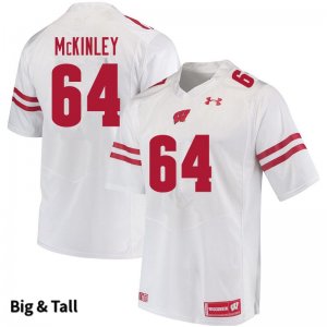 Men's Wisconsin Badgers NCAA #64 Duncan McKinley White Authentic Under Armour Big & Tall Stitched College Football Jersey GN31D15YK
